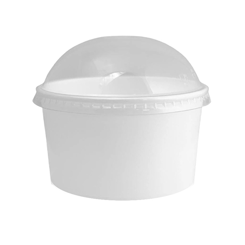 8oz / 89 mm Domed RPET Lids with Hole - 25x Per Pack