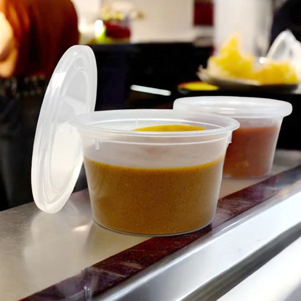 4oz Portion Pots with Lids - Heavy Duty Hot Use 800x Per Case