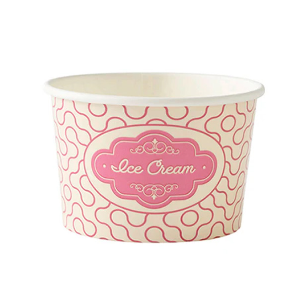 8oz Printed Ice Cream Cup - 25x Per Pack