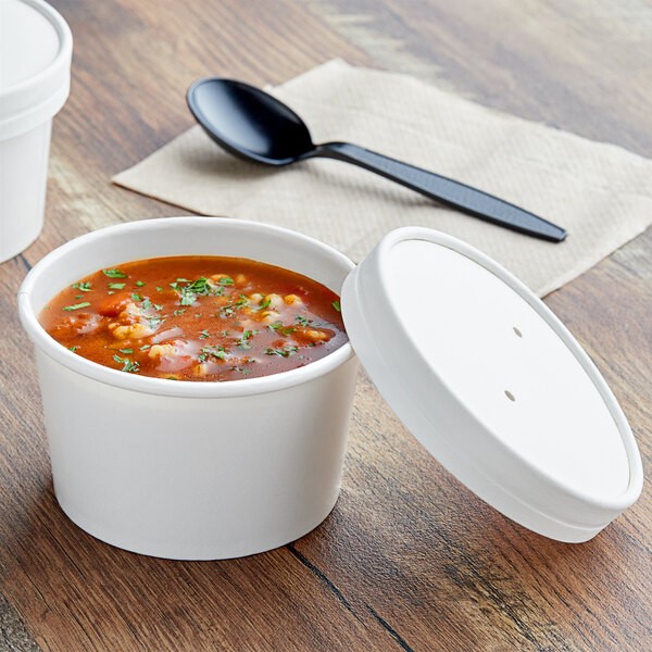 12oz White - Soup Cup Containers - 25x Per Pack