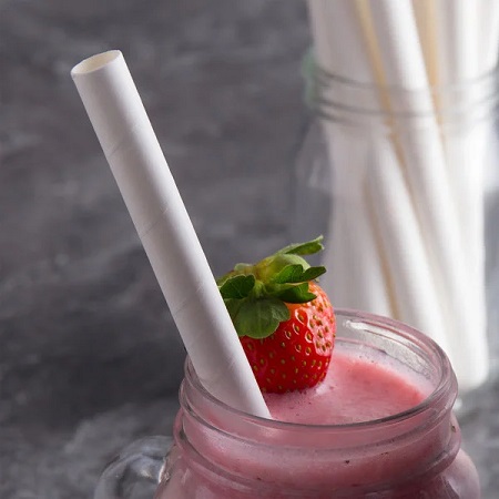 Paper Smoothie Straws White - 9mm x 200mm - 250x Per Pack