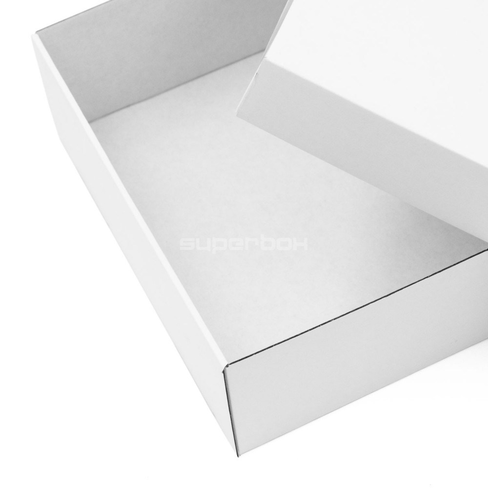 White Stationery Box - Base & Lid 305 x 216mm x 57mm - 50x Per Case