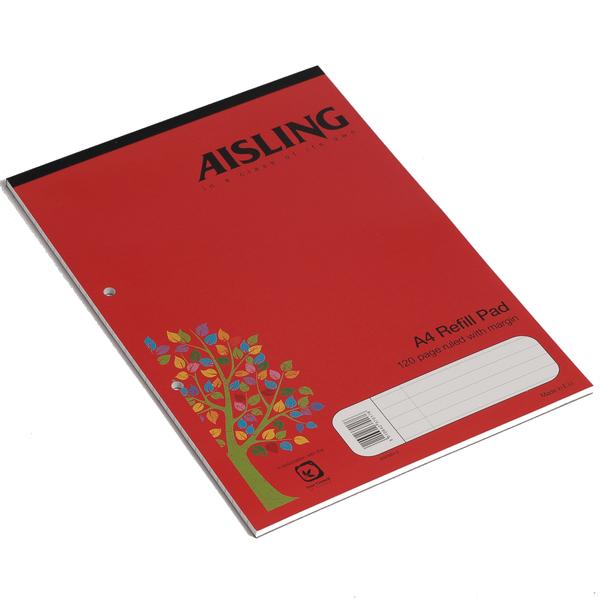 Aisling Refill Pad A4 120 Sheets / 60 Leafs - 10x Per Pack