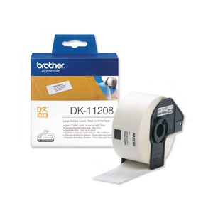 Brother Labels 38mm x 90mm - Large Address DK11208 - 400 Per Pack