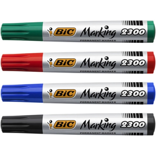 BIC Permanent Markers Black - 12x Per Pack BIC Permanent Markers Black - 12x Per Pack