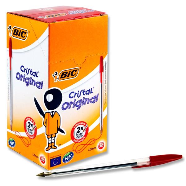 BIC Medium Ballpoint Pen Red - 50x Per Pack BIC Medium Ballpoint Pen Red - 50x Per Pack