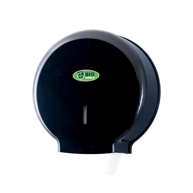 Bio Shield Midi Toilet Roll Dispenser Glossy Black - 1x Per Pack