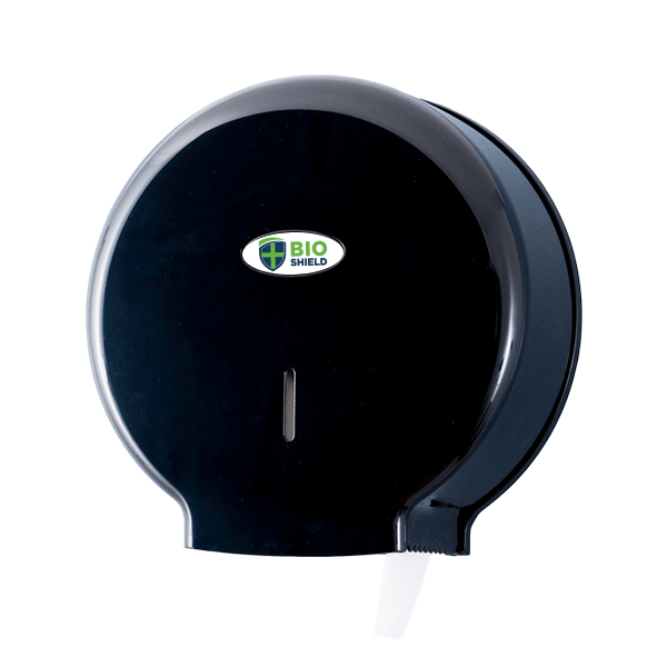 Bio Shield Midi Toilet Roll Dispenser Glossy Black - 1x Per Pack