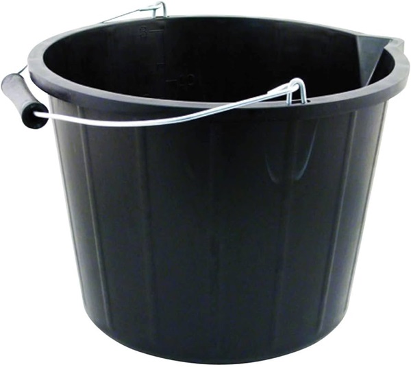 Industrial Black Bucket 15 litre - 1 Per Pack