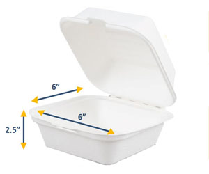 Bagasse Hamburger Box 6