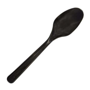 Black Reusable Tea Spoon - 50 Per Pack
