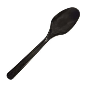 Black Reusable Tea Spoon - 50x Per Pack