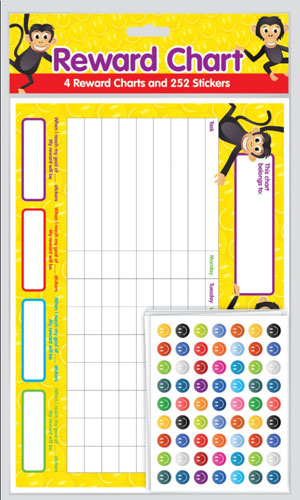 Reward Chart with Stickers - 12 Per Pack