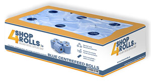 Blue Centre Feed Rolls 2Ply 180mm x 150 metres - Pack of 6