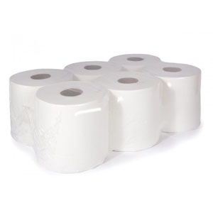 White CentreFeed Rolls 2Ply - 190mm x 150m - 6x Per Pack White CentreFeed Rolls 2Ply - 190mm x 150m - 6x Per Pack