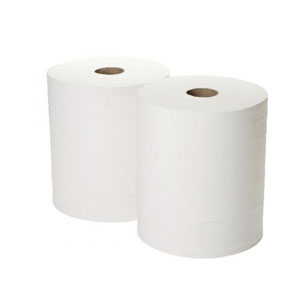 2-Ply Forecourt Roll -  360m White - 2x Rolls Per Pack