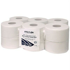 Jumbo 2Ply Toilet Rolls 92mm x 200 Metres - Pack of 12 Jumbo 2Ply Toilet Rolls 92mm x 200 Metres - Pack of 12