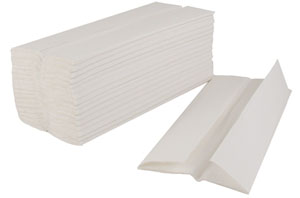 1Ply C-Fold Hand Towels - White, 2880 Per Pack Value Pack