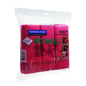 Wypall Microfibre Cloth Red - 6 Per Pack