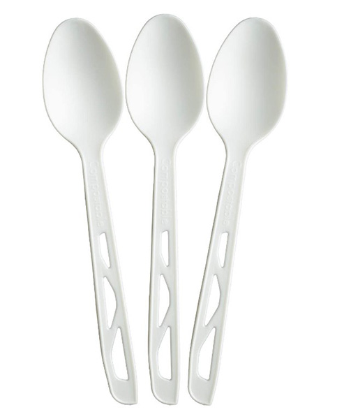 White Compostable Tea Spoon - 100 Per Pack