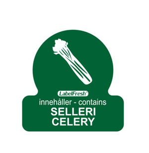 Allergy Food Label Celery - 30mm x 30mm - 500 Labels Per Pack