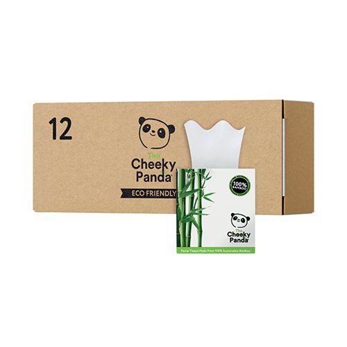Cheeky Panda 3Ply Facial Tissue Cube - 56x Sheets Per Pack Cheeky Panda 3Ply Facial Tissue Cube - 56x Sheets Per Pack