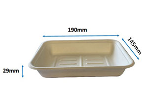 Bagasse Chip Tray - 50x Per Pack