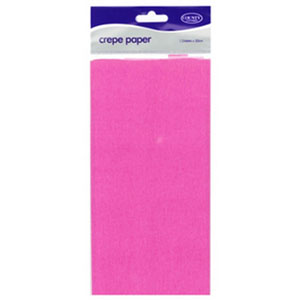 Pink Crepe Paper - 1.5m X 50cm - 12 Sheets Per Pack