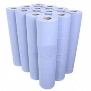 Hygiene Couch Rolls 250mm x 40m Blue - 24 Rolls Per Pack