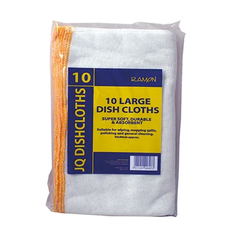 Yellow Dish Cloths 300 x 400mm - 10 Per Pack