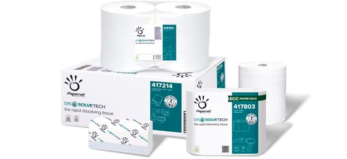 Dissolve-Tech Auto-Cut Hand Towels Rolls - Fully Flushable - 198mm x 140m - 6x Per Case Dissolve-Tech Auto-Cut Hand Towels Rolls - Fully Flushable - 198mm x 140m - 6x Per Case