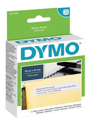 Dymo 11355 LabelWriter 19mm x 51mm - White Labels - S0722550