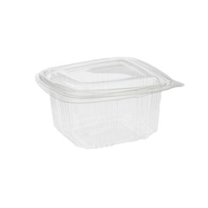 Square Plastic Salad Containers with Lid 500cc - 50 Per Pack