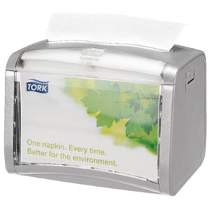 Tork XpresSnap Silver Tabletop Napkin Dispenser - 1 Per Pack