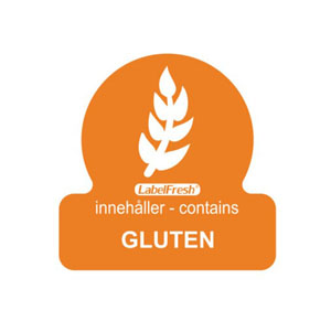 Allergy Food Label Gluten- 30mm x 30mm - 500 Labels Per Pack