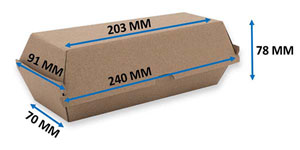 Small Meal Box with Lid Kraft - 50 Per Pack Small Meal Box with Lid Kraft - 50 Per Pack