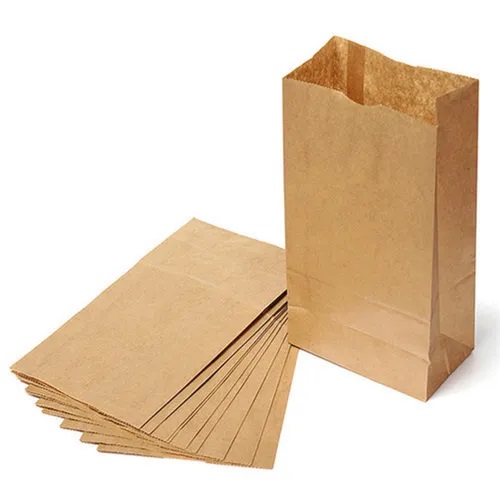 Small Block Bottom Kraft Bag - 250x Per Case