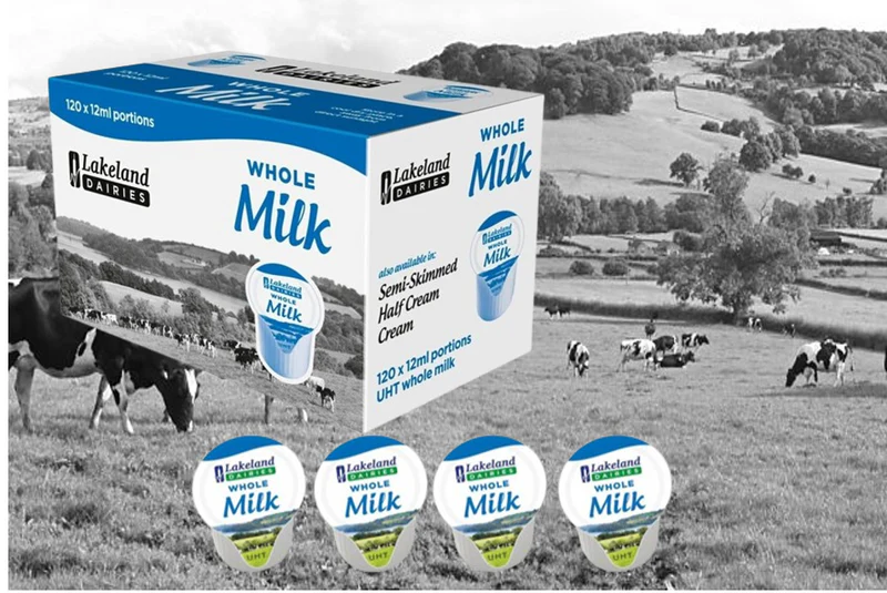 Lakeland Dairies Whole Fat Milk Pots 12ml - 120x Per Pack
