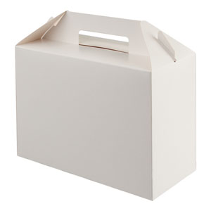 Large White Carry Box 265x128x180mm - 125 Per Pack