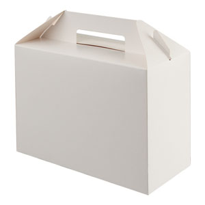 Large White Carry Box 265x128x180mm - 125 Per Pack Large White Carry Box 265x128x180mm - 125 Per Pack