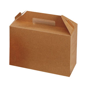 Large Kraft Carry Box 265x128x180mm - 125 Per Pack Large Kraft Carry Box 265x128x180mm - 125 Per Pack