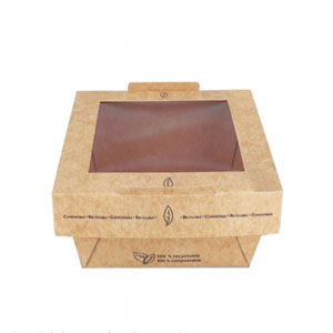 Compostable Food Boxes & Lids - 850ml - 160 Per Pack