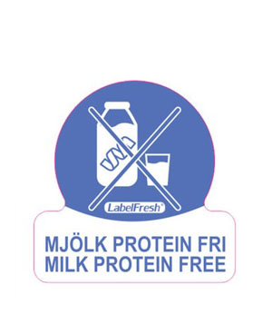 Allergy Food Label Milk Protein Free - 30mm x 30mm - 500 Labels Per Pack