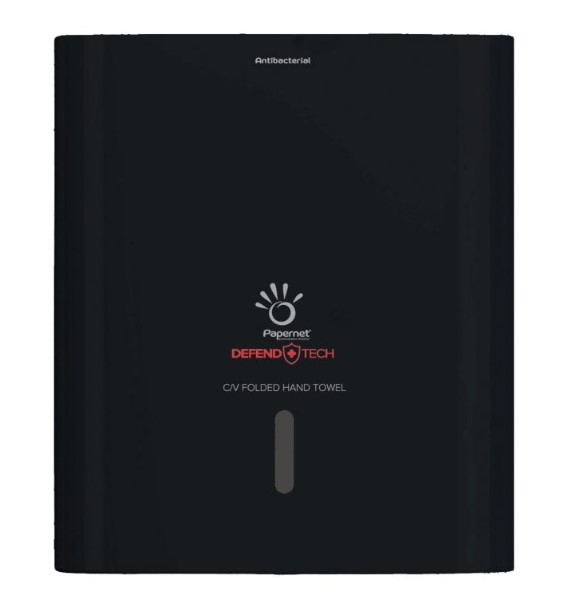 Defend-Tech Hand Towel Black Dispenser - C/V Fold - 1x Per Pack