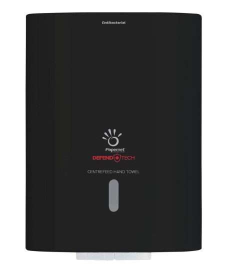 Defend-Tech Centrefeed Hand Towel Dispenser - Black - 1x Per Pack