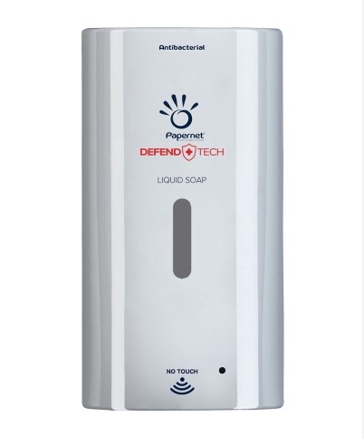 Defend-Tech No Touch Liquid Soap Dispenser - White - 1x Per Pack