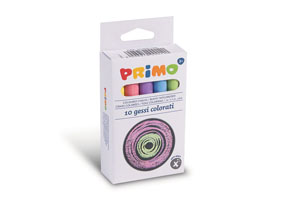 Primo Antidust Coloured Chalk  9mm x 80mm - 10 Per Pack