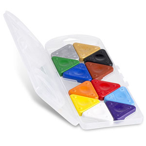 Primo Triangular Wax Crayons 12x Assorted Pack in PP Box