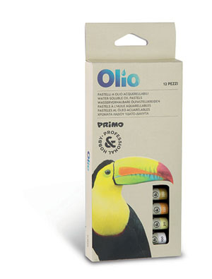 Primo Oil Pastels Water-Soluble, 10 x 60mm - 12 Per Pack