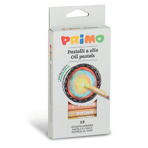 Primo Oil Pastels 12x Assorted, 10 x 60mm - 12 Per Pack